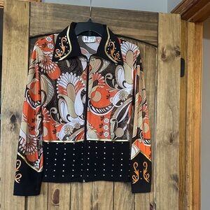 Womens Western Show Pleasure Rail Shirt Jacket Clothes Showmanship Horsemanship